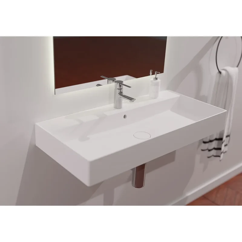 Lavabo Suspendido Dukan Fossil Natura Blanco Mate
