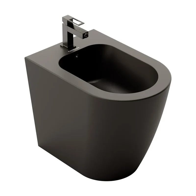 Bidé de Suelo Nápoles Fossil Natura Negro Mate