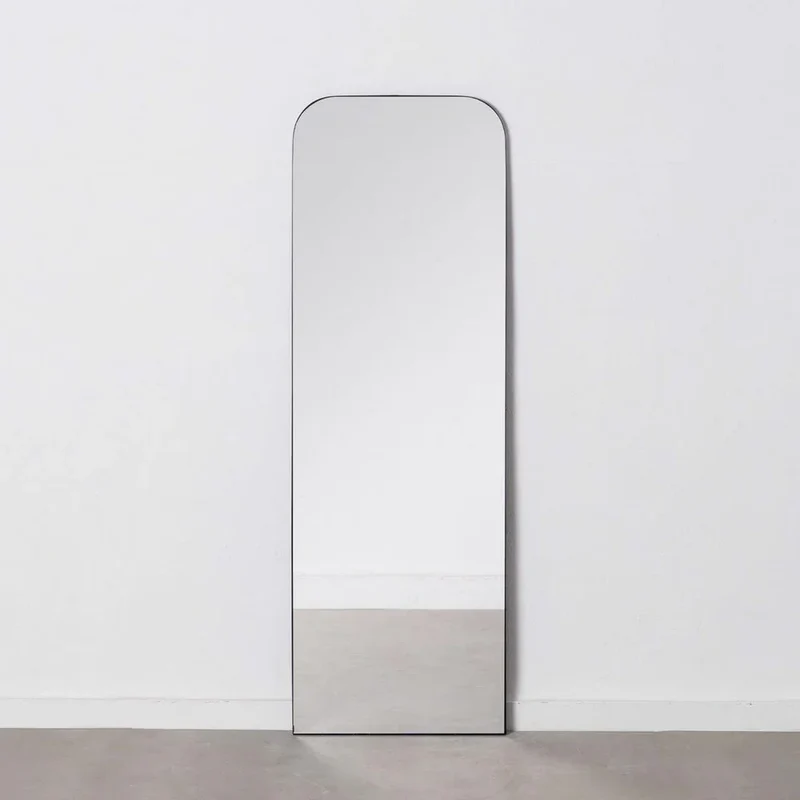 Espejo vestidor de metal negro 50×150 cm – industrial moderno – ORBI