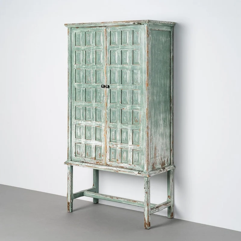 Armario de madera de pino reciclada 96x45x181cm - SILO