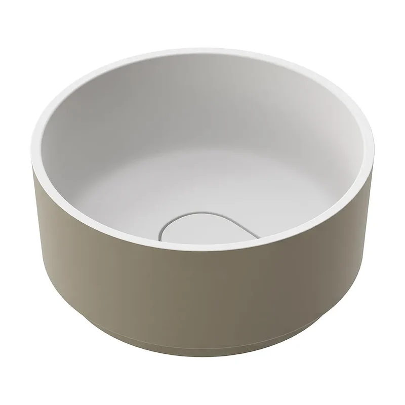 Lavabo Sobre Encimera Gobie Fossil Natura Blanco Mate
