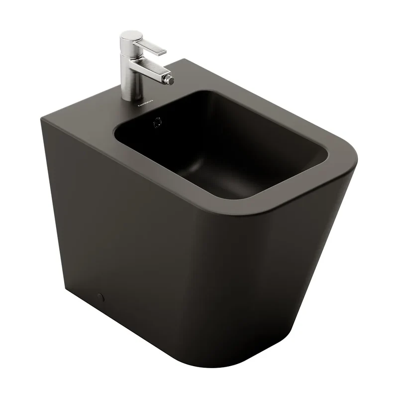Bidé de Suelo Florencia Fossil Natura Negro Mate