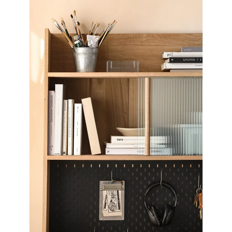 Hobby Hub Creative Oak Wood Workspace Desk