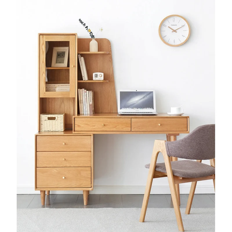 Utility Station Multi-Purpose White Oak Wood Desk