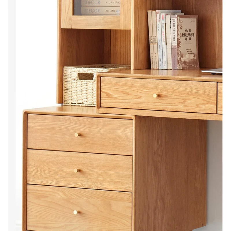 Utility Station Multi-Purpose White Oak Wood Desk