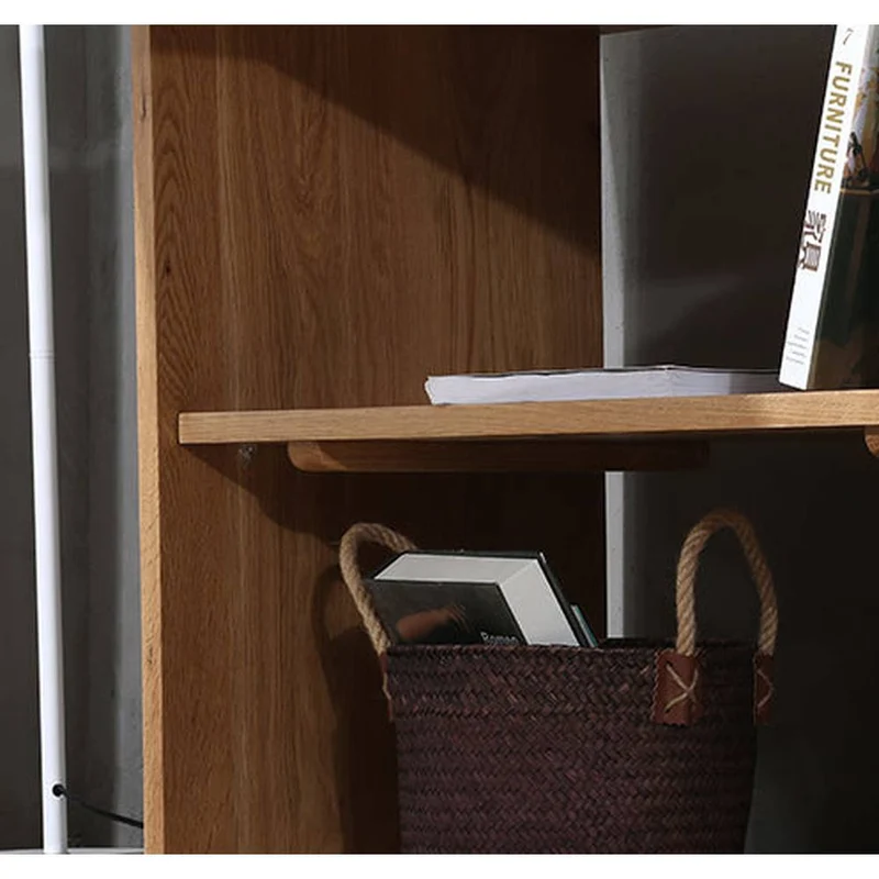 Versatile L-Workspace White Oak Wood Desk