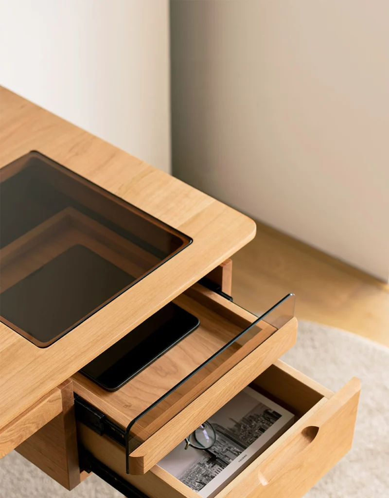 Trendy Oak Wood Writing Desk for Modern Homes