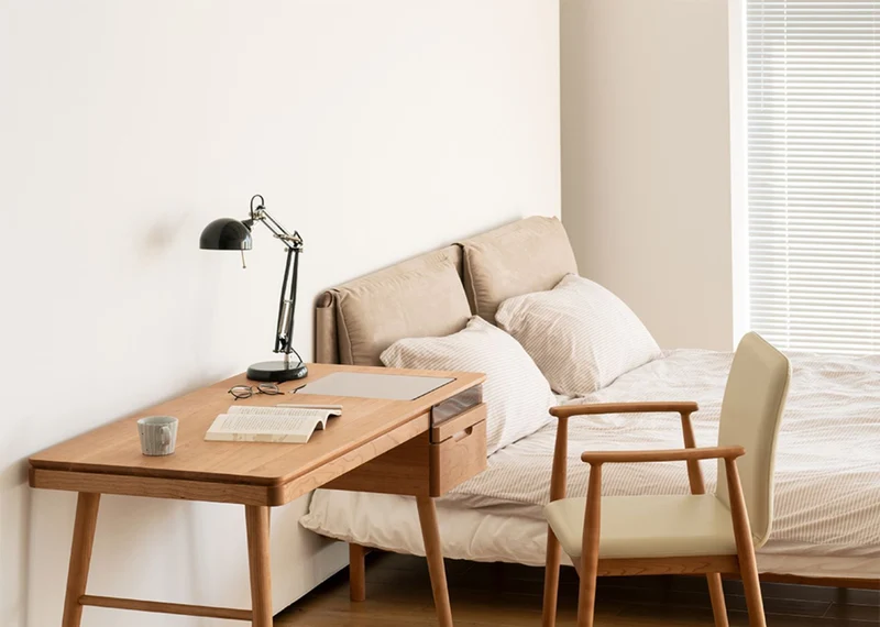 Trendy Oak Wood Writing Desk for Modern Homes