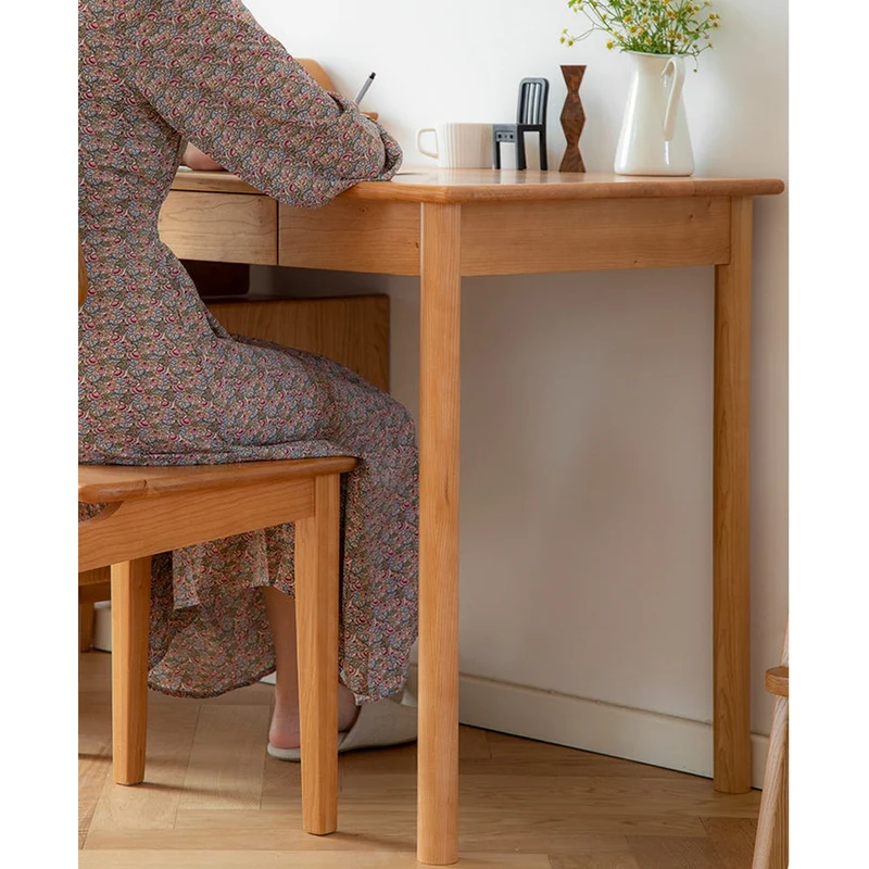 Twin Task Solid Cherry Wood Writing Desk