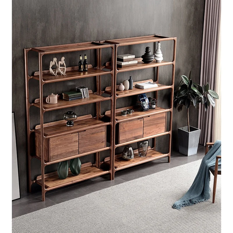 Crate and Barrel Elevate Walnut Wood Bookcase