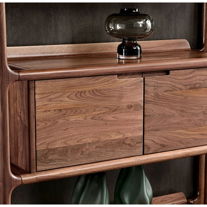 Crate and Barrel Elevate Walnut Wood Bookcase