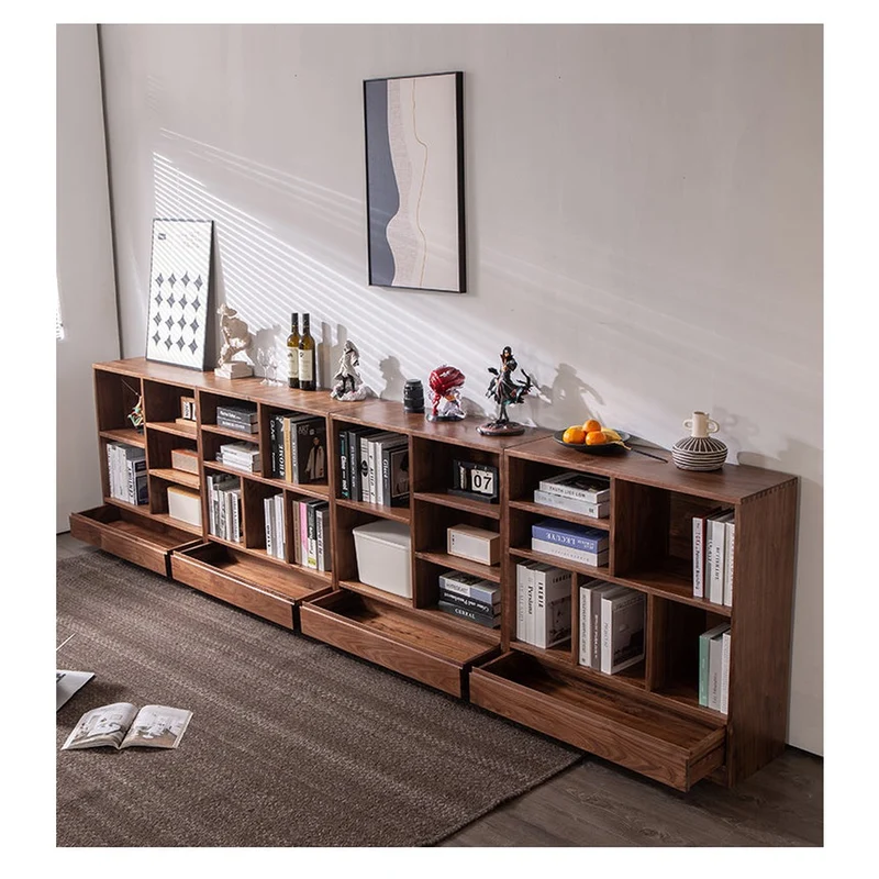 Harmonic Solid Walnut Square Bookcase