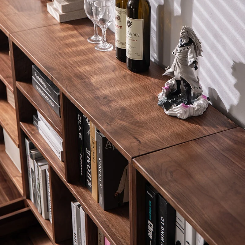 Harmonic Solid Walnut Square Bookcase