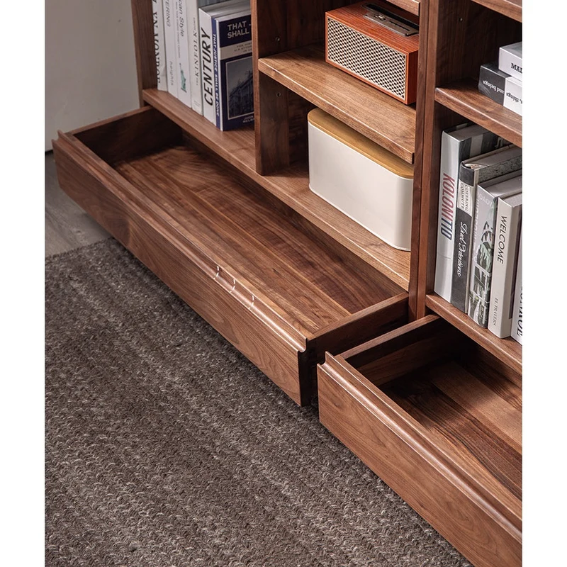 Harmonic Solid Walnut Square Bookcase