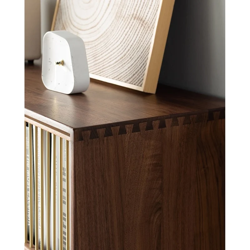 Empress Golden Spindle Walnut Wood Bookcase
