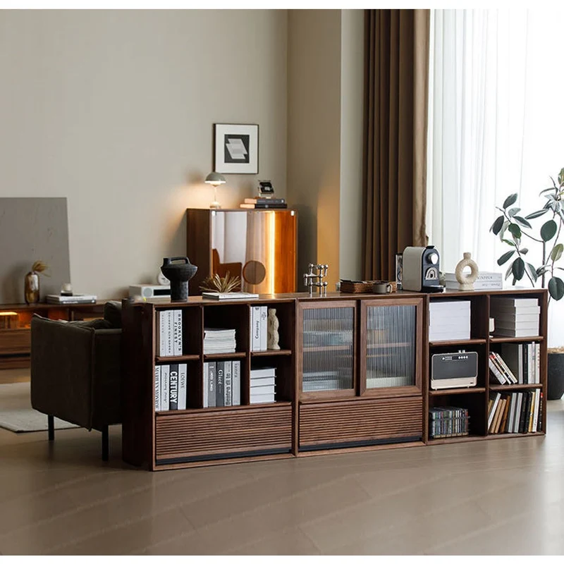 Crescendo Solid Walnut Wood Cube Bookcase