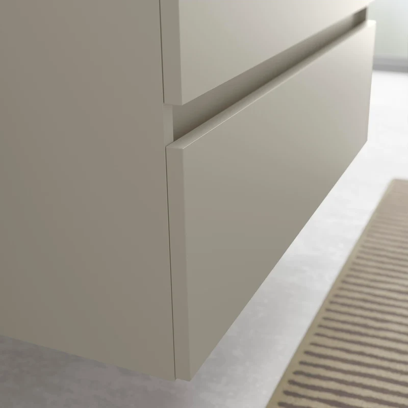 Mueble de Baño BEQUIA 2 Cajones + Lavabo Grueso Veneto de Salgar | 80, 100 y 120 cm