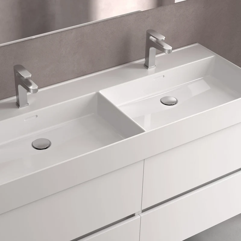 Mueble de Baño BEQUIA 2 Cajones + Lavabo Grueso Veneto de Salgar | 80, 100 y 120 cm
