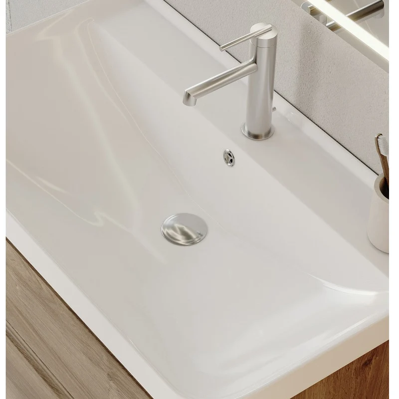 Mueble de Baño Suspendido Round Inve 2 Cajones + Lavabo Cerámico