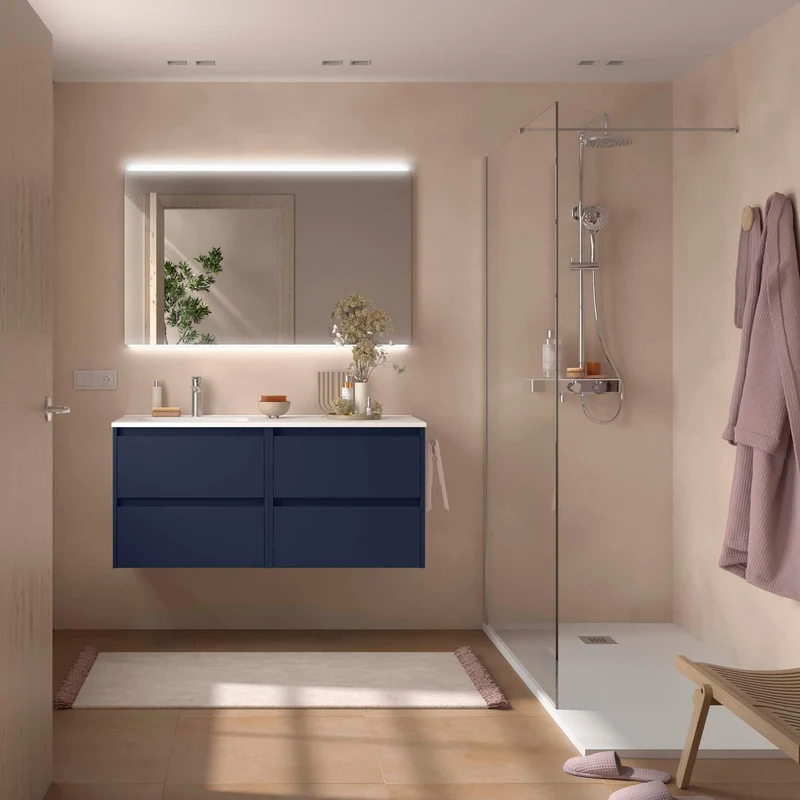 Conjunto de Baño NOJA 120 cm Salgar | 4 Cajones + Lavabo Desplazado