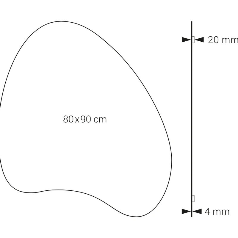 Espejo LIMA Dyled – Forma Irregular Elegante y Versátil (80x90 cm)