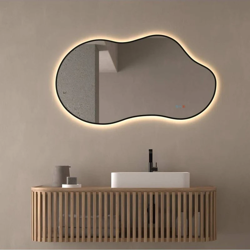 Espejo LED DOÑANA Dyled – Retroiluminado, Antivaho y Marco Negro (100-140 cm)