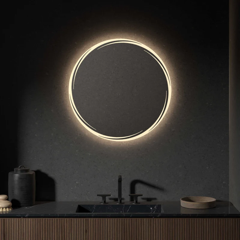 Espejo LED AQUILEA Dyled – Luz Frontal + Retroiluminada, Antivaho y Control Táctil (70, 80, 90 cm)
