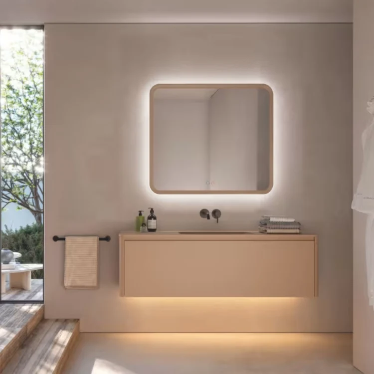 Espejo LED baño DUOMO Ledimex con antivaho, aumento x3 y 3 tonos de luz