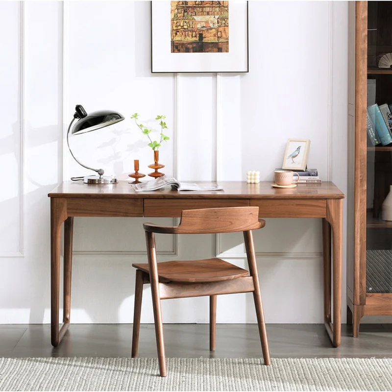 Midnight Majesty Black Walnut Wood Desk