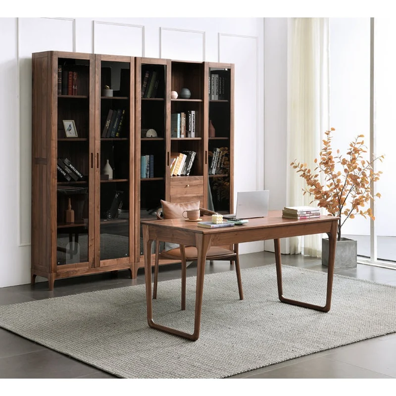 Midnight Majesty Black Walnut Wood Desk