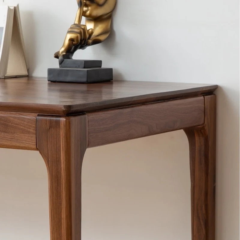 Clean Lines Modern Workspace Walnut Wood Standing Desk