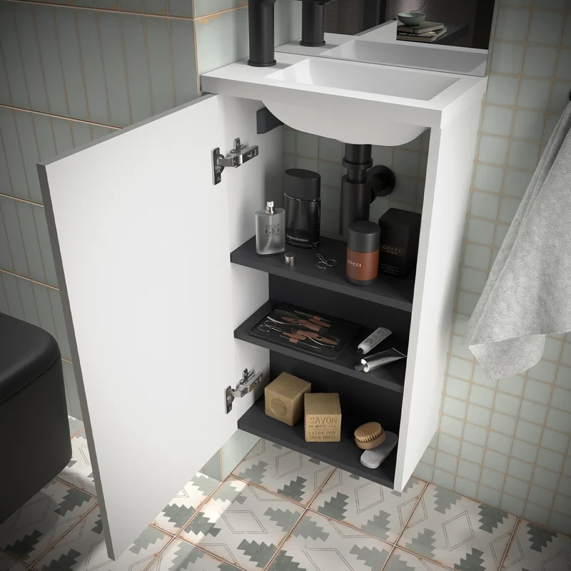 Mueble de baño Compacto MARVILLE con Lavabo (72x40x22 cm)