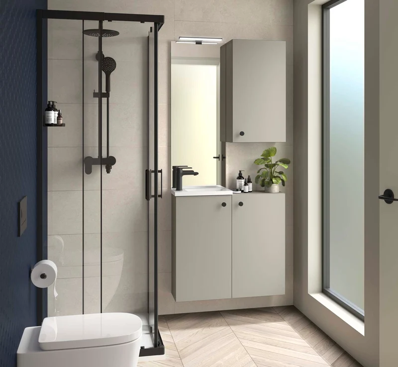 Mueble de baño Compacto MARVILLE con Lavabo (72x40x22 cm)