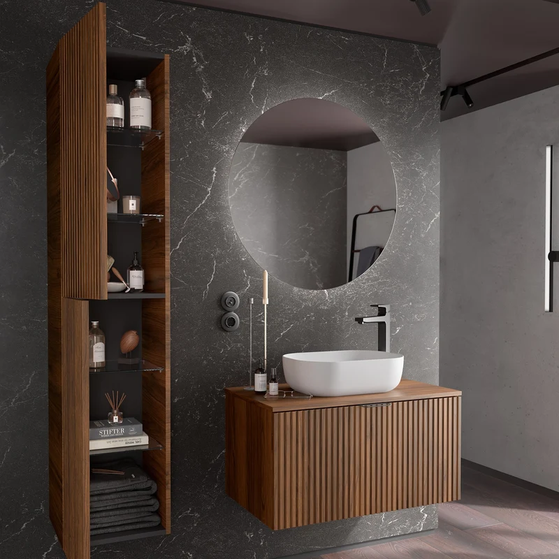 Mueble de Baño BIBA de Salgar | 1 Cajón con Encimera – Diseño 3D Moderno