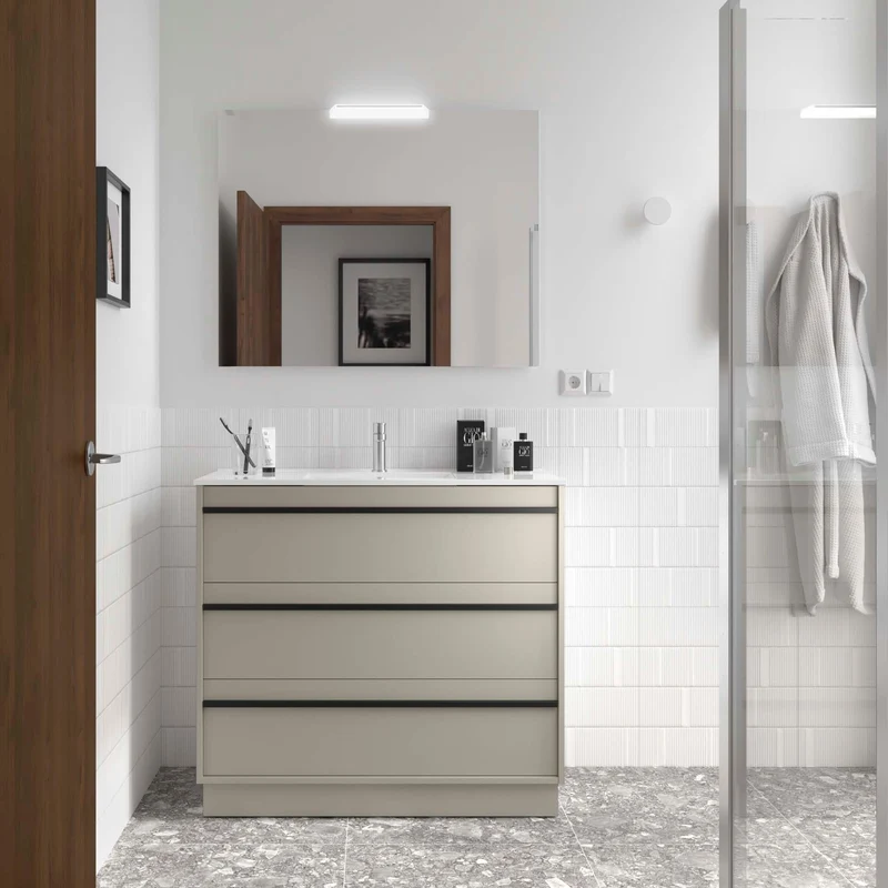 Mueble de Baño ATTILA de 3 Cajones con Lavabo Integrado | Diseño Urbano y Minimalista