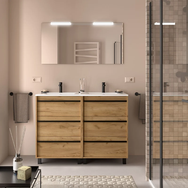 Mueble de Baño ATTILA de 3 Cajones con Lavabo Integrado | Diseño Urbano y Minimalista
