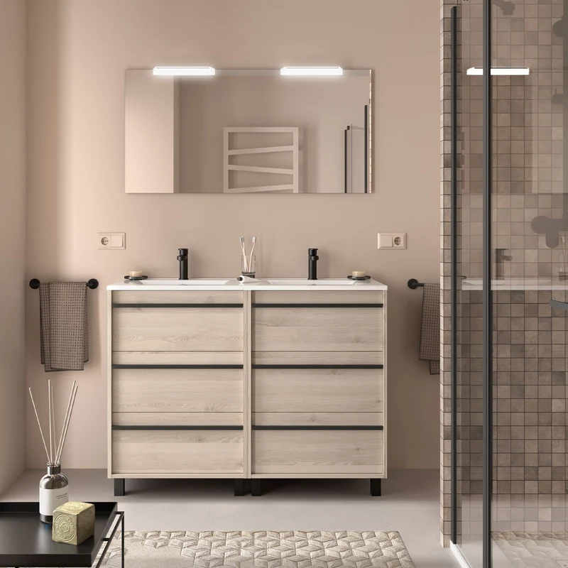 Mueble de Baño ATTILA de 3 Cajones con Lavabo Integrado | Diseño Urbano y Minimalista