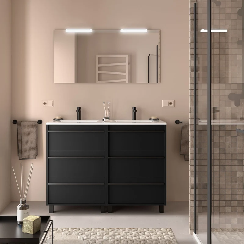 Mueble de Baño ATTILA de 3 Cajones con Lavabo Integrado | Diseño Urbano y Minimalista