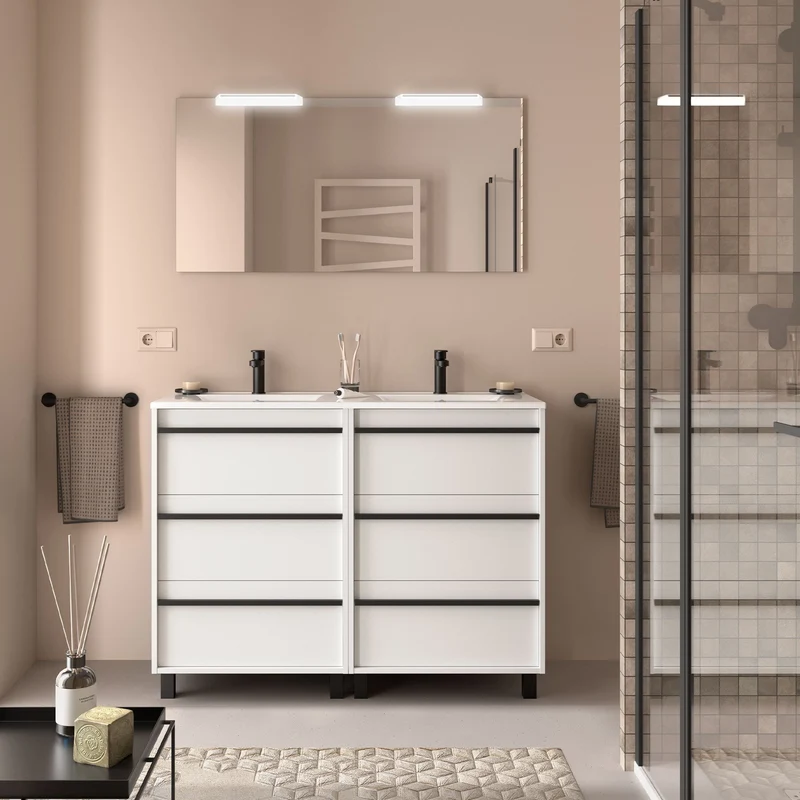 Mueble de Baño ATTILA de 3 Cajones con Lavabo Integrado | Diseño Urbano y Minimalista