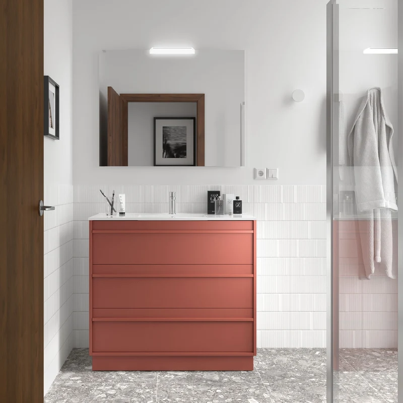 Mueble de Baño ATTILA de 3 Cajones con Lavabo Integrado | Diseño Urbano y Minimalista