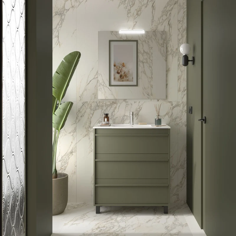 Mueble de Baño ATTILA de 3 Cajones con Lavabo Integrado | Diseño Urbano y Minimalista