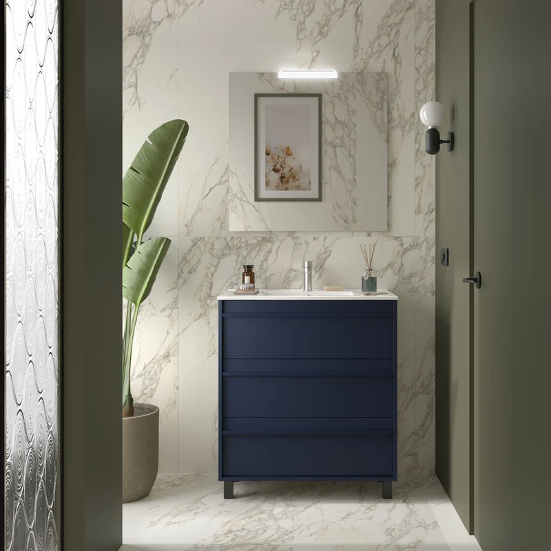 Mueble de Baño ATTILA de 3 Cajones con Lavabo Integrado | Diseño Urbano y Minimalista