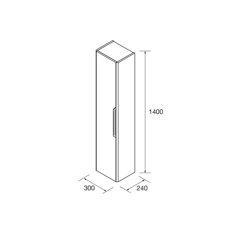Pilar Auxiliar LUVA 30x140 cm – 1 Puerta | Máximo Almacenamiento en Solo 30 cm