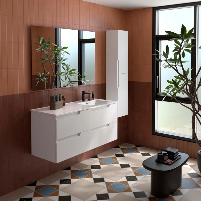 Conjunto VIMA de Salgar | 4 Cajones con Lavabo Desplazado | 120 cm | 4 acabados