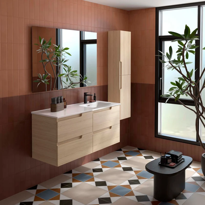 Conjunto VIMA de Salgar | 4 Cajones con Lavabo Desplazado | 120 cm | 4 acabados