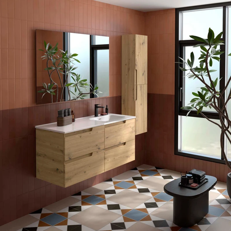 Conjunto VIMA de Salgar | 4 Cajones con Lavabo Desplazado | 120 cm | 4 acabados