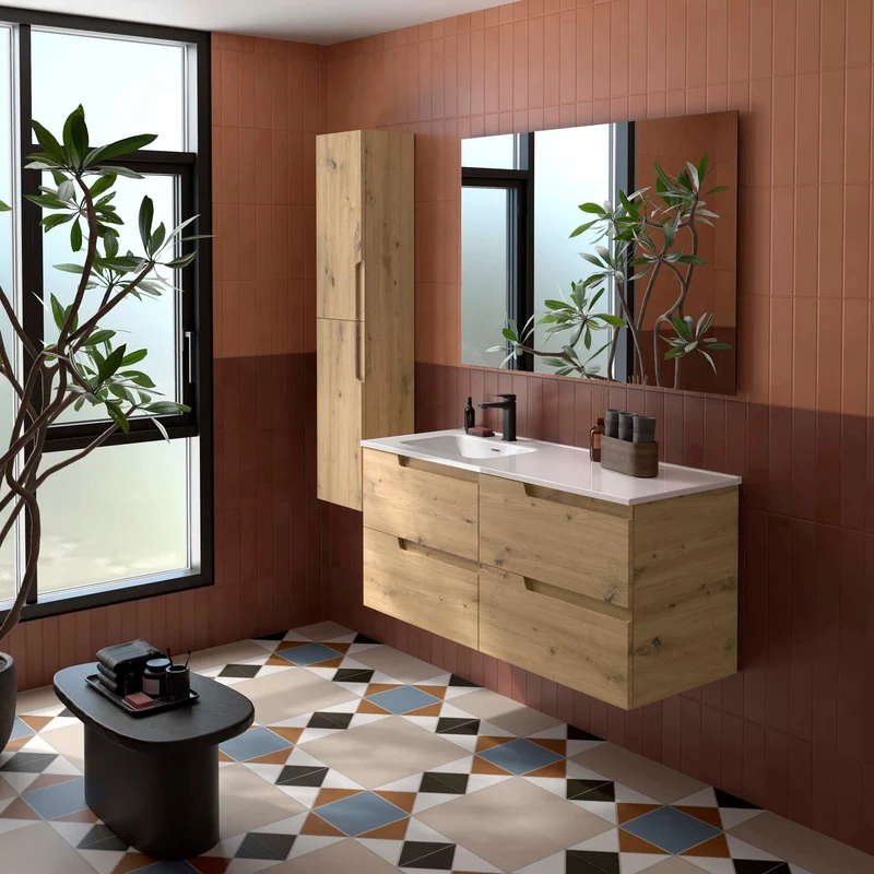 Conjunto VIMA de Salgar | 4 Cajones con Lavabo Desplazado | 120 cm | 4 acabados