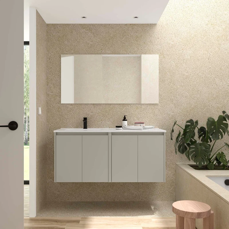 Conjunto de Baño NOJA 120 cm Salgar | 4 Puertas + Lavabo Desplazado