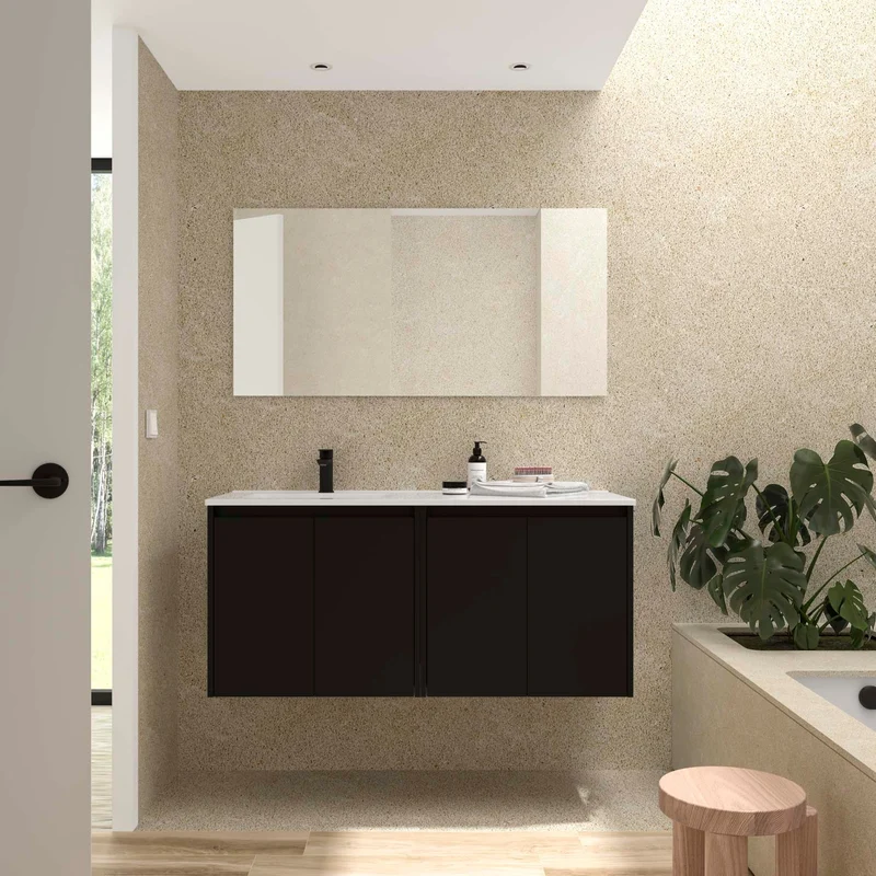 Conjunto de Baño NOJA 120 cm Salgar | 4 Puertas + Lavabo Desplazado