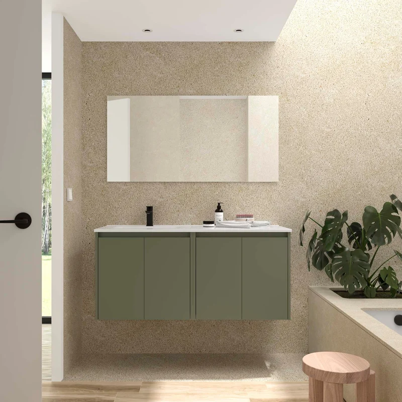 Conjunto de Baño NOJA 120 cm Salgar | 4 Puertas + Lavabo Desplazado